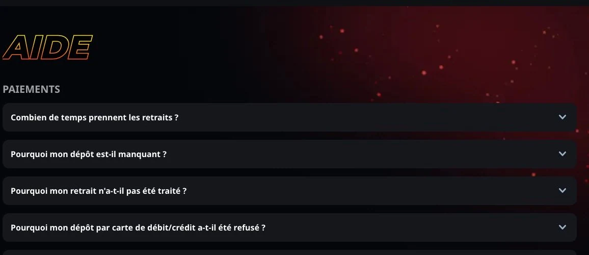Instant Casino : aide et questions fréquentes