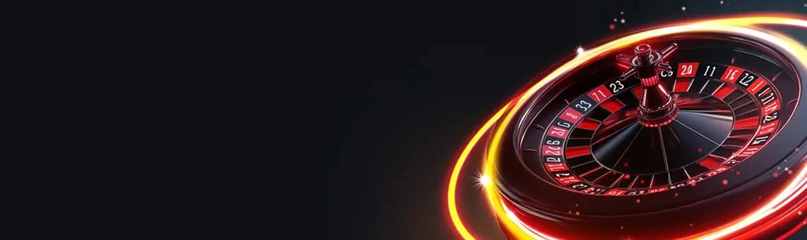 Roulette lumineuse en mouvement sur fond sombre