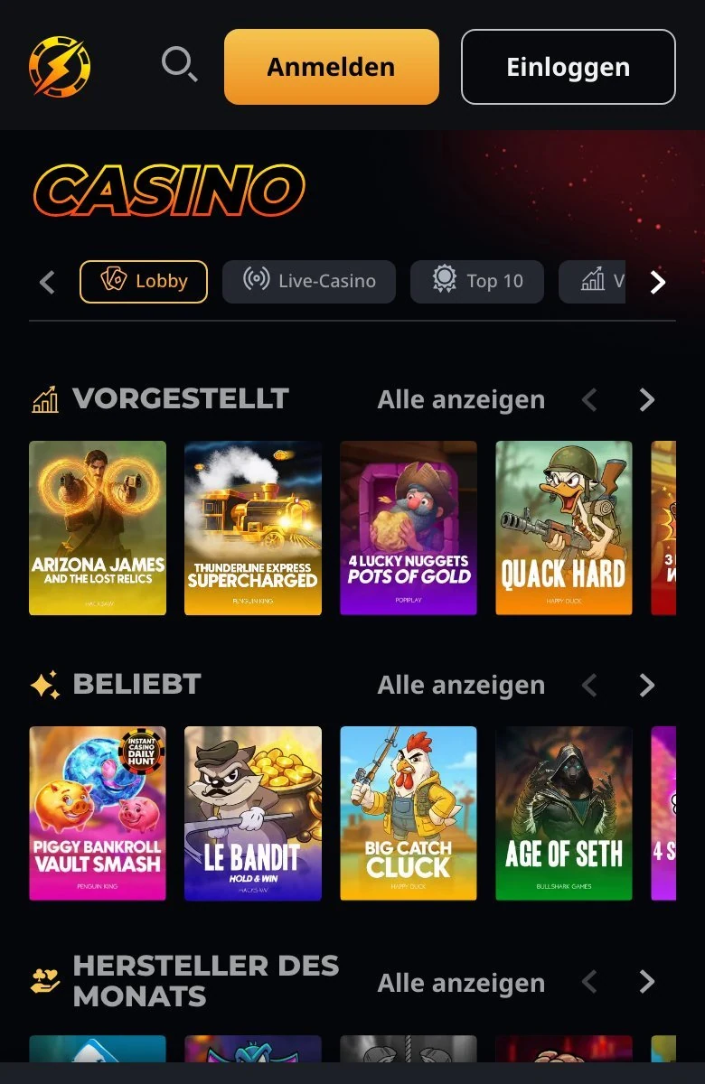 Instant Casino mobil