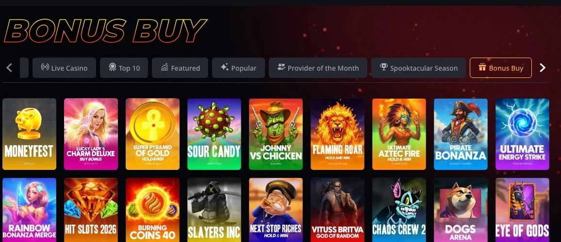 Instant Casino bonus buy slots