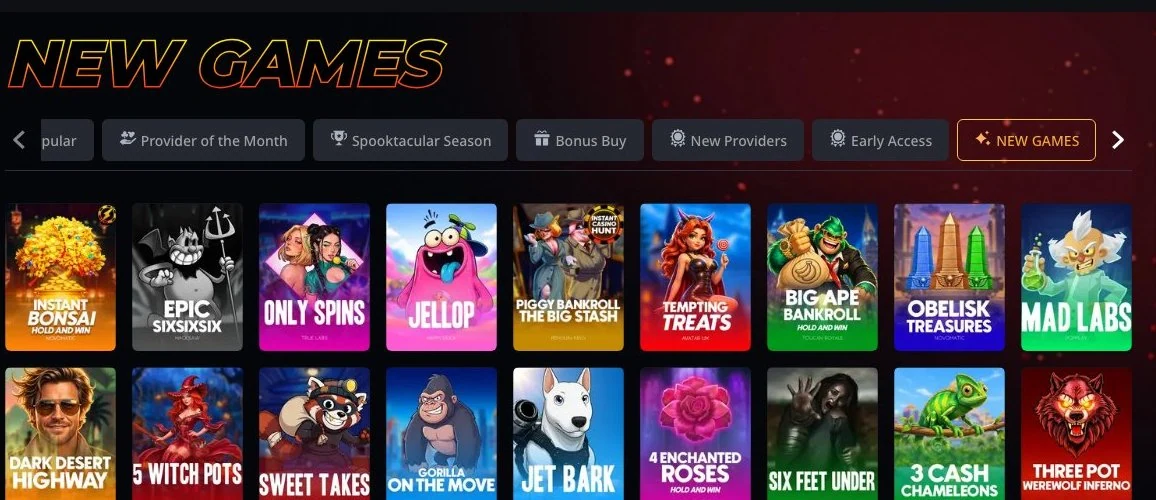 Instant Casino new games