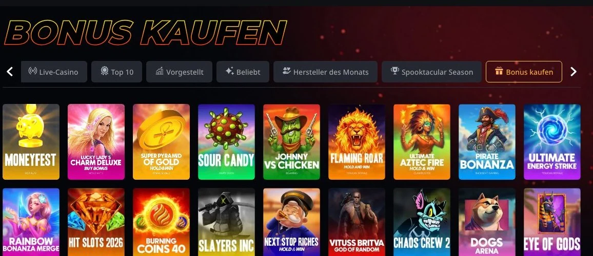 Instant Casino: Slots mit Bonuskauf